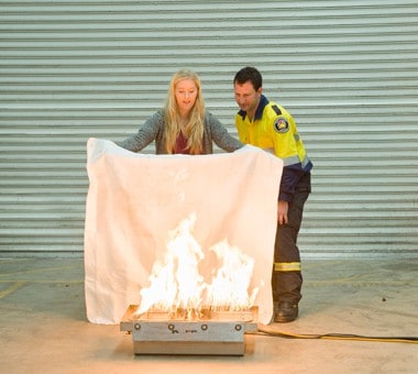 Chief Fire Warden Training with fire blanket